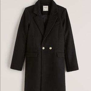 NEW Abercrombie Tailored Wool-Blend Coat - Small